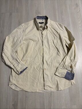 🔥BUNDLESALE Men's XL Bullock & Jones Corduroy Cream Button Down Shirt